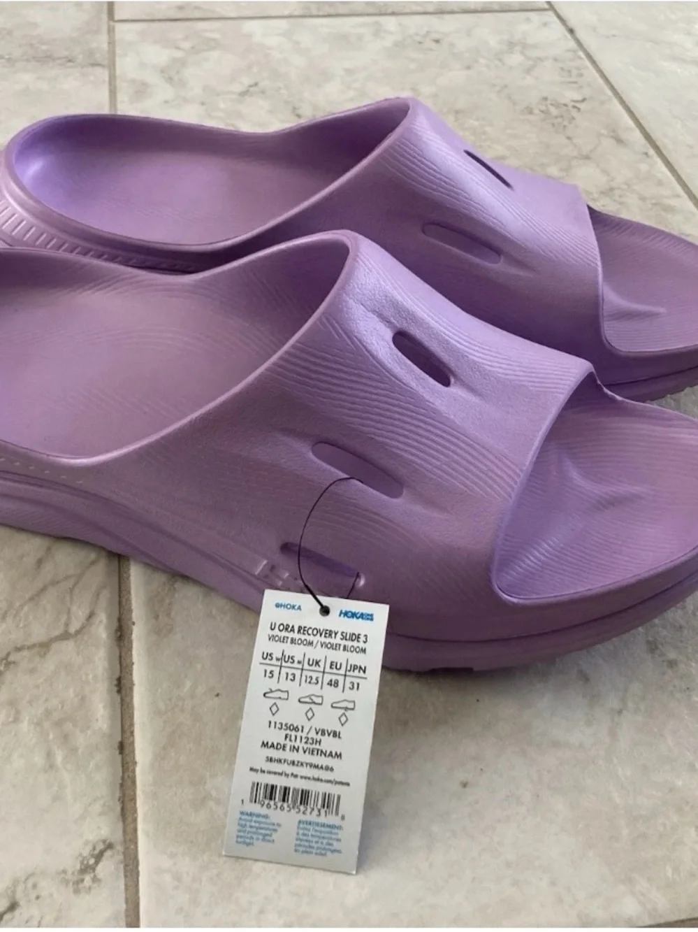 Hoka Ora Recovery Slide 3 Violet Bloom Purple 1135061-VBVBL Men’s Sz 13